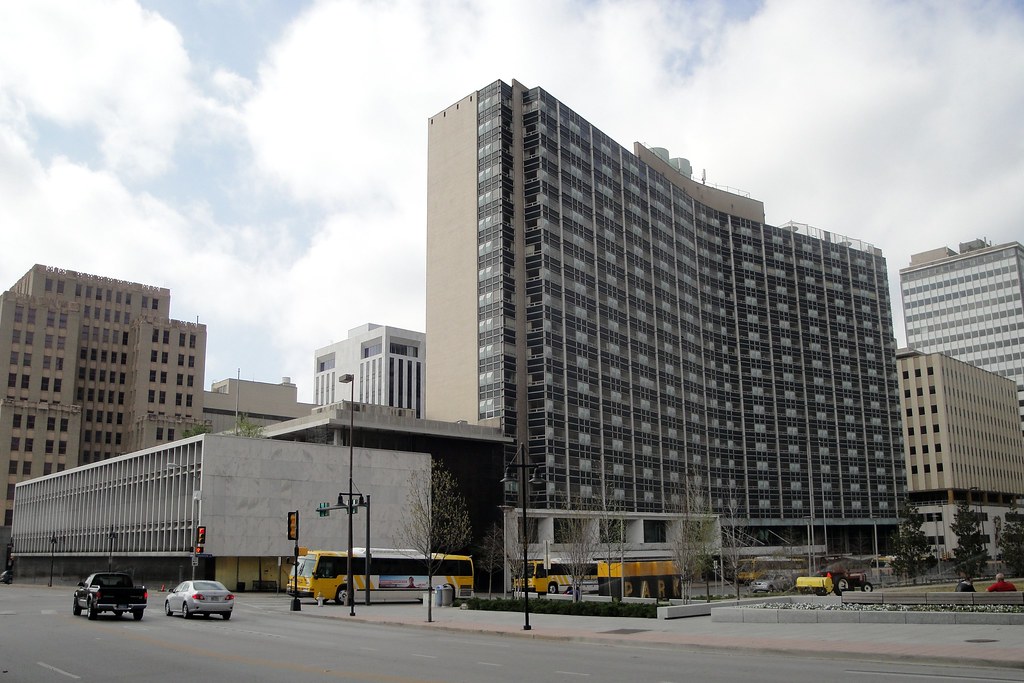 The Statler — long curved slab (street context)