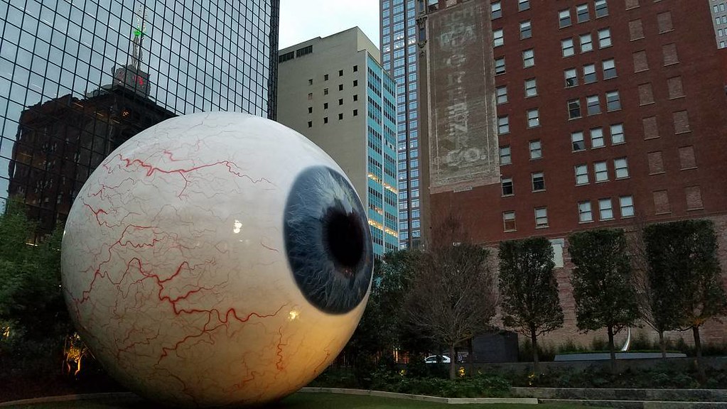 So. It seems there is a giant freaking eye ball in downtown Dallas.