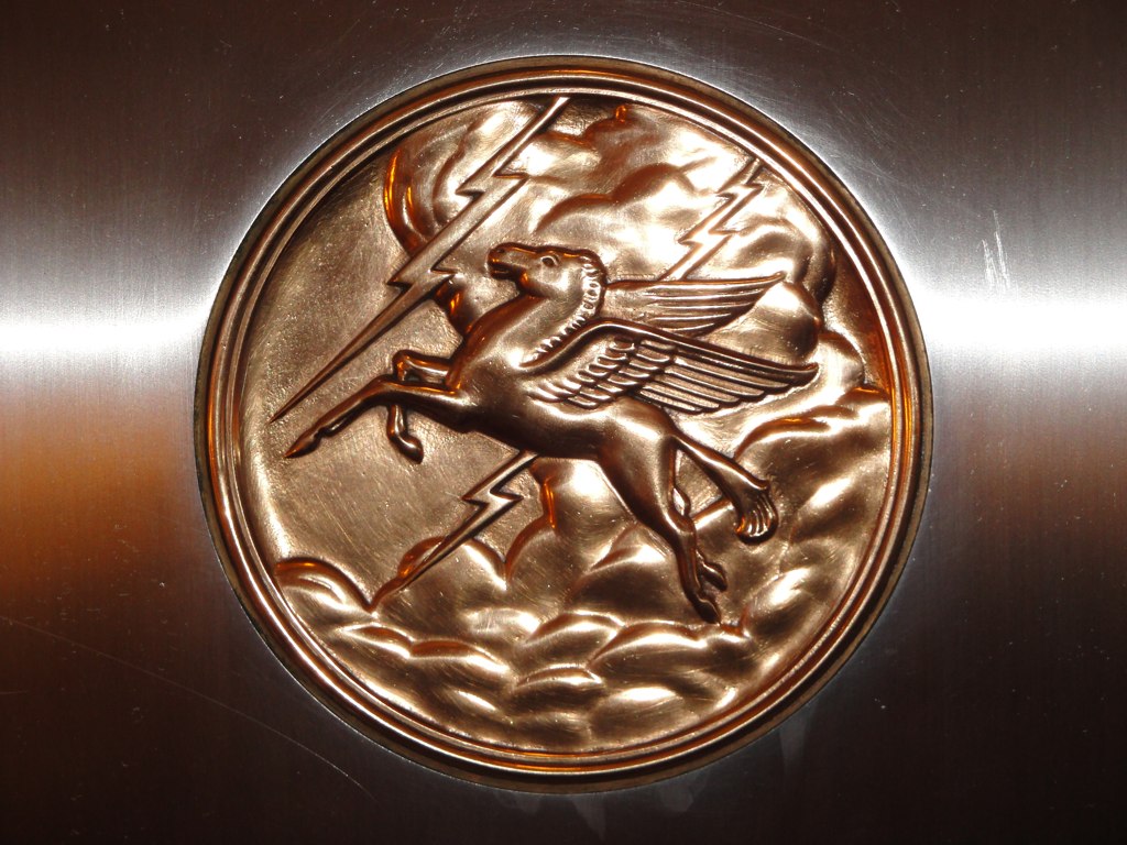 Bronze Pegasus relief