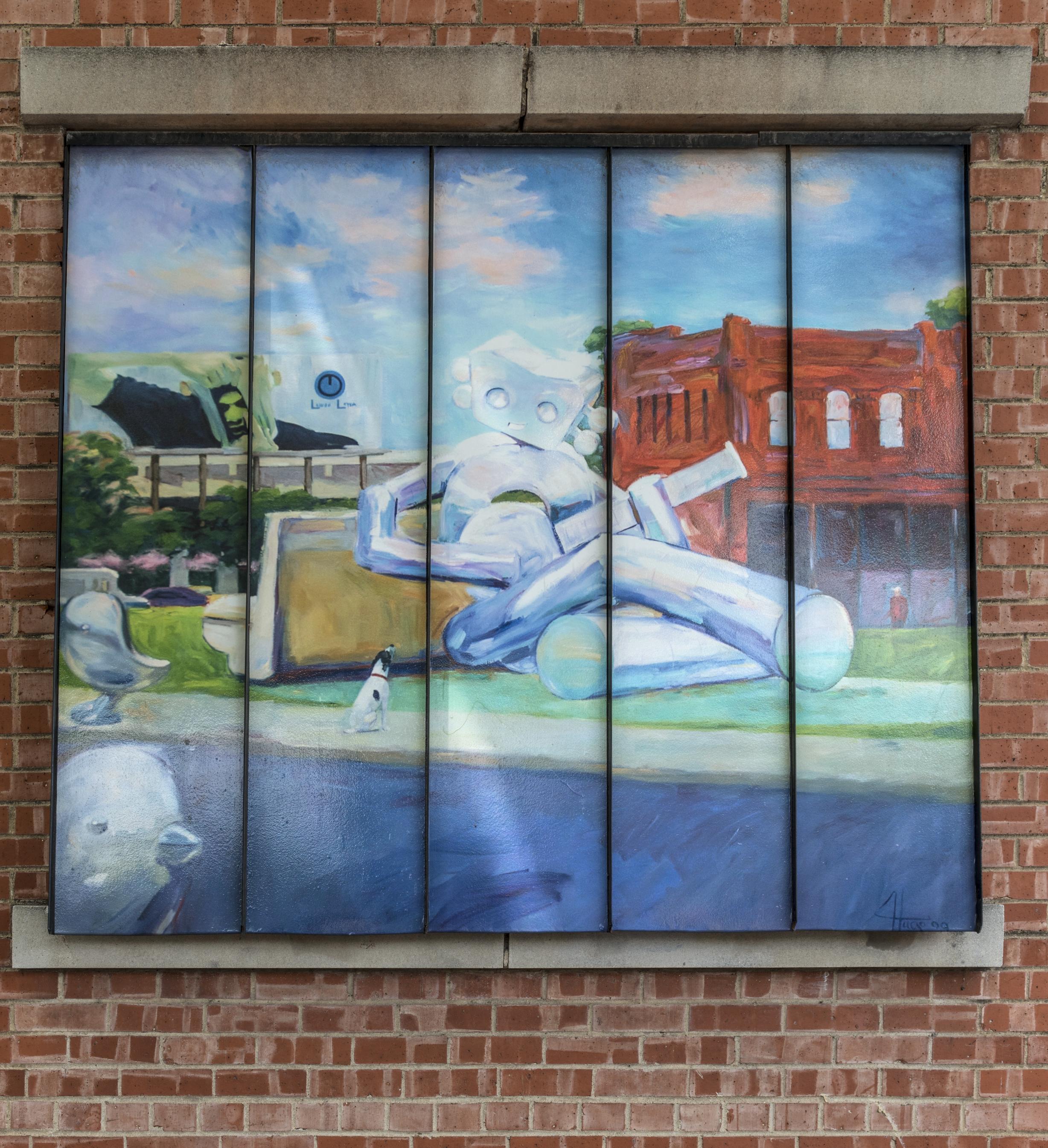 Folk art (mural) in Deep Ellum, a neighborhood composed largely of arts and entertainment venues near downtown in Old East Dallas, Texas