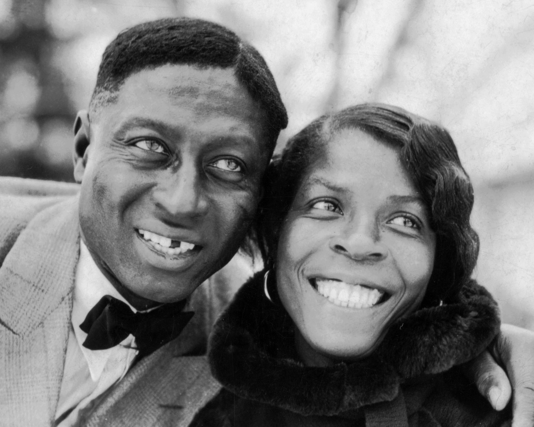 1935 face detail, Huddie Ledbetter (Leadbelly) and Martha Promise Ledbetter, Wilton, Conn. (cropped).jpg