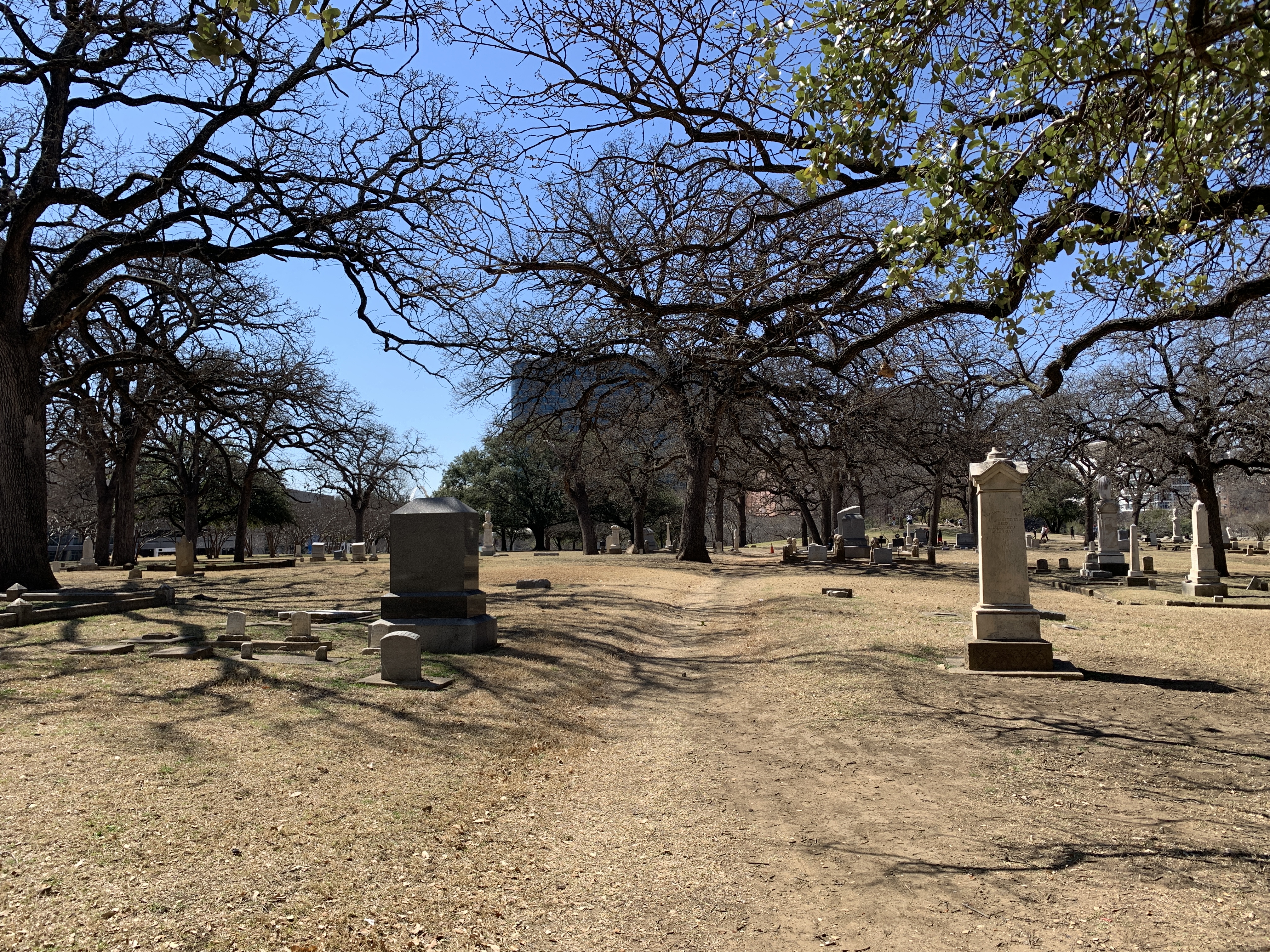 Pioneer Park Cemetery grounds, Dallas