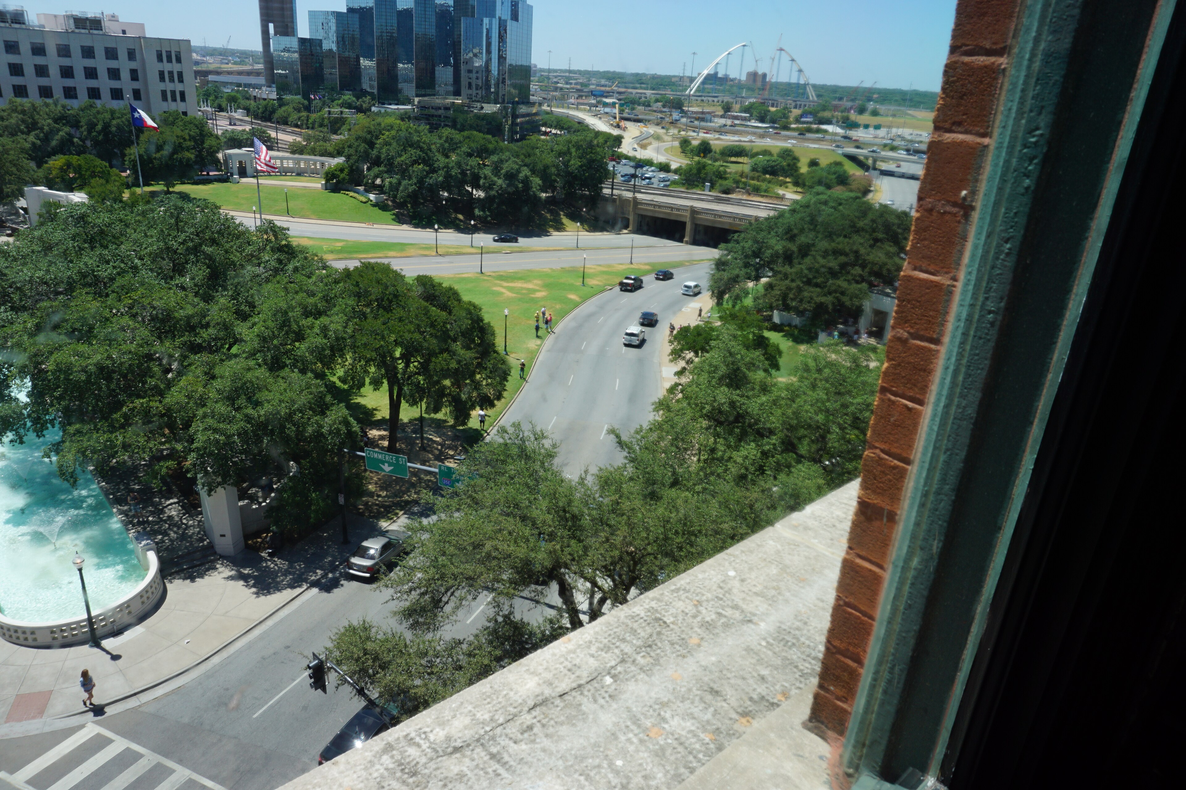 View from the seventh floor of The Sixth Floor Museum August 2015.jpg